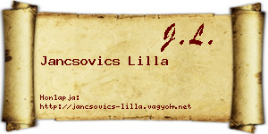 Jancsovics Lilla névjegykártya